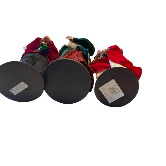 Christmas Carolers Figurines Lot Of 3 Woman, Boy And Girl Open Mouth 9-11” - Picture 3 of 6